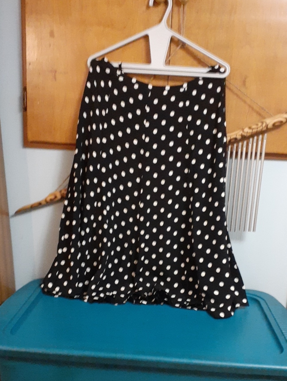 Women’s Black & White Polka Dot A-Line Skirt size small